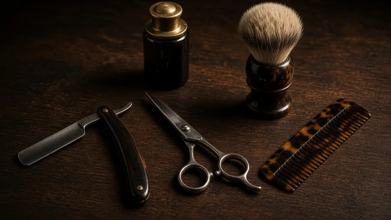 Illustrative image: vintage barber tools