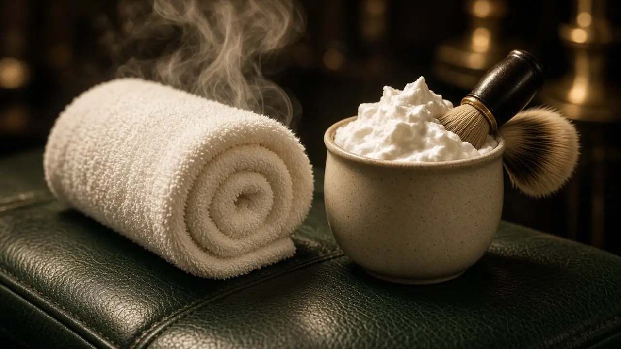 Illustrative image: steaming hot towel